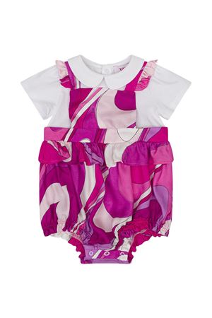 Tutina multicolor con stampa all-over EMILIO PUCCI KIDS | PYA001K0284570BC